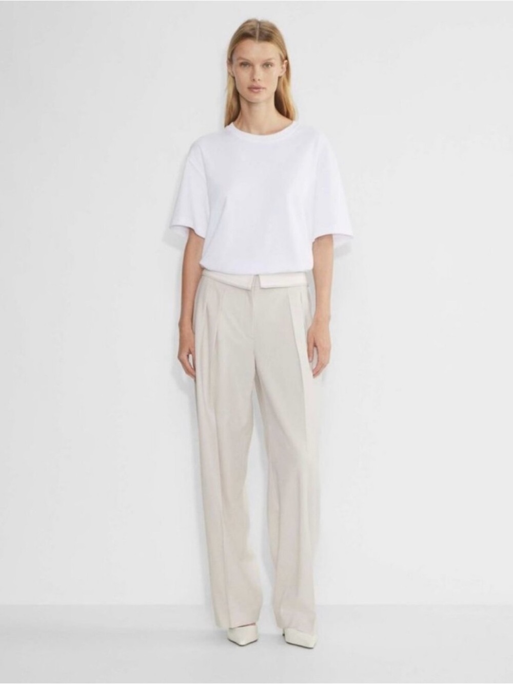 Aritzia BABATON Bureau Foldover Waist Trouser Pants
